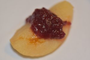 Pear with Cranberry Paste