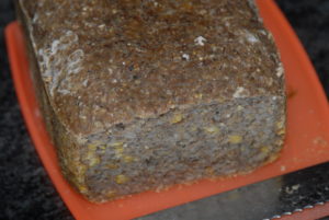 Porridge Bread (No-Knead Bread) with cracked Barley and Dal