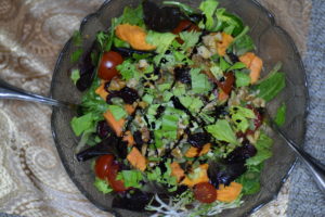 Sweet Potato Mixed Green Salad