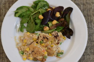 Vegetable Casserole with Seitan and Tofu