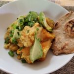 Lentil Curry with sweet potatoes and cashews.